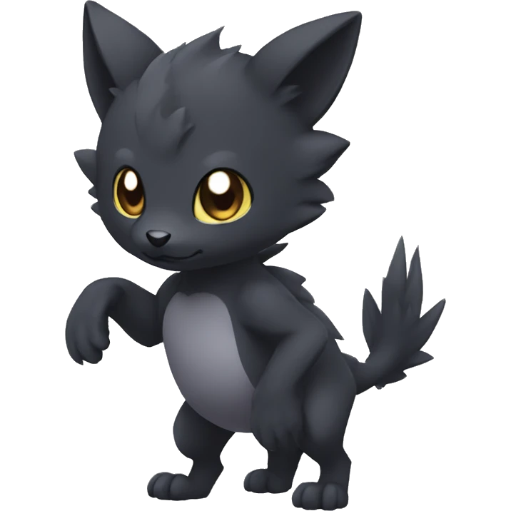 Cute cool dark animal hybrid Fakemon full body emoji