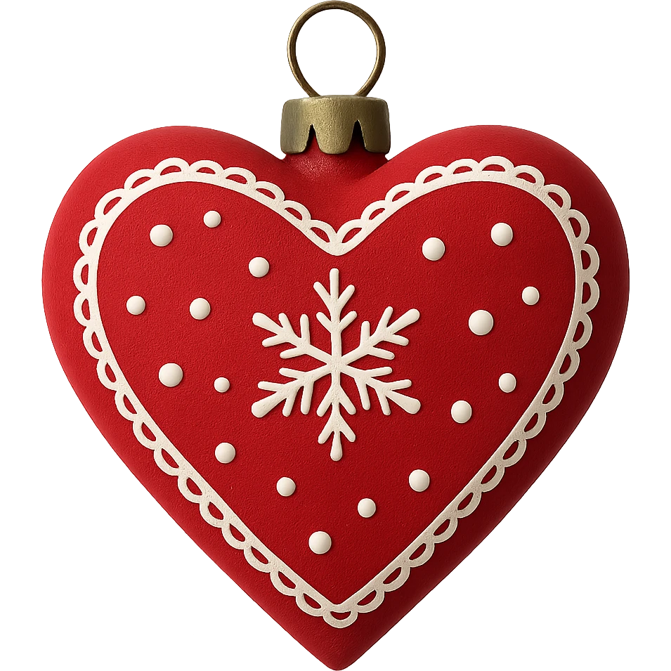 Christmas heart, remove background emoji