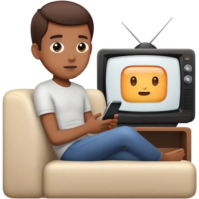 Watching tv alone  emoji