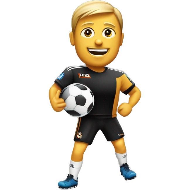 pila duracell con cuerpo de futbolista festejando emoji