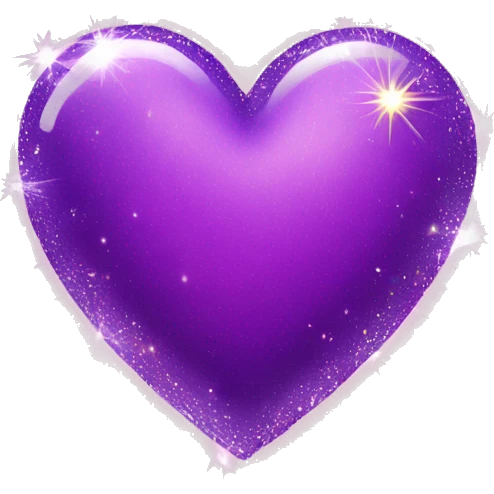 purple heart with sparkles emoji