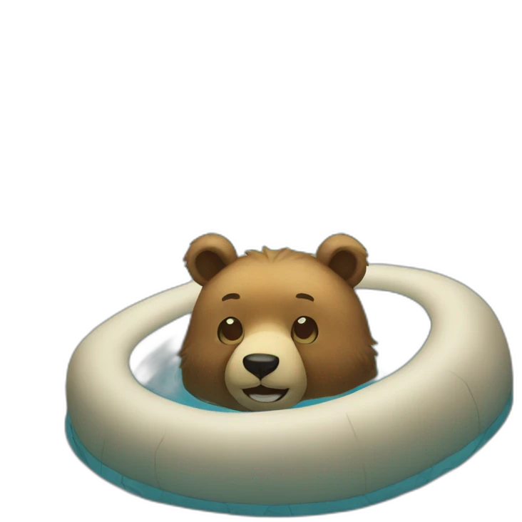 Bear in a pool emoji