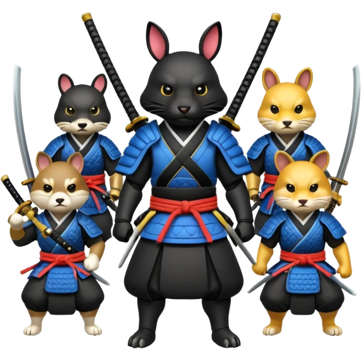 animaux samurai emoji