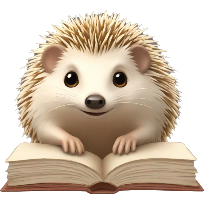 hedgehog + book emoji