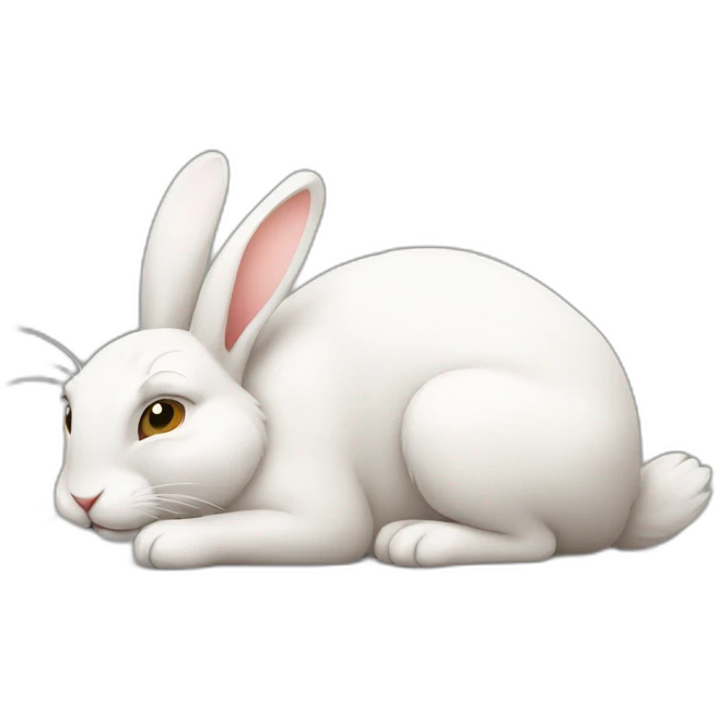 lazy rabbit emoji