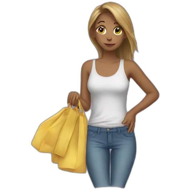 female lost clothes emoji