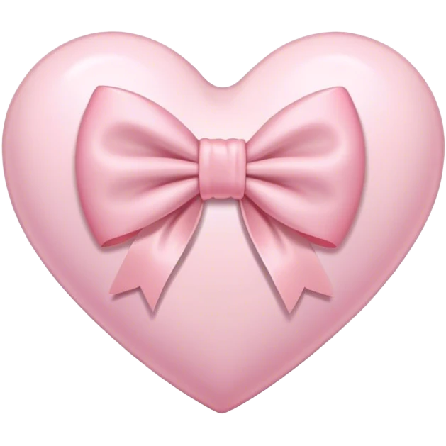 Light pink heart with a light pink bow emoji