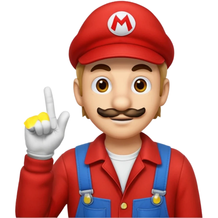 mario sacando el dedo emoji