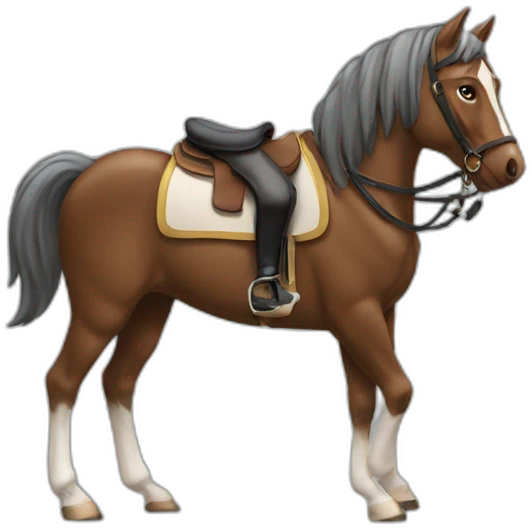Chat sur cheval emoji