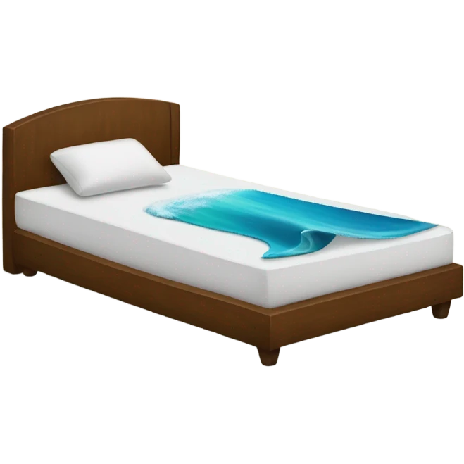 Cama surfeando una ola  emoji