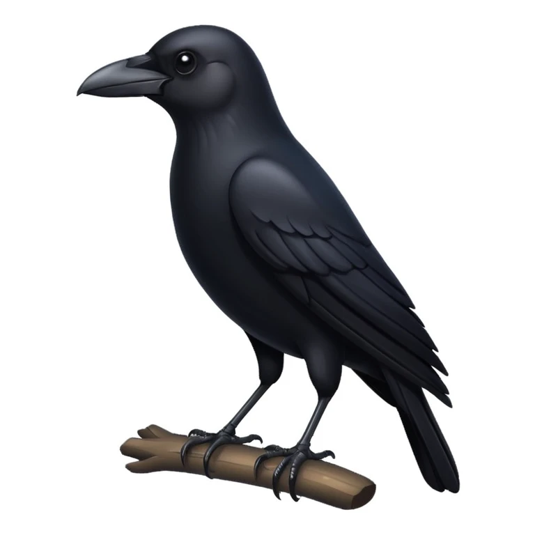 Cuervo negro pájaro emoji