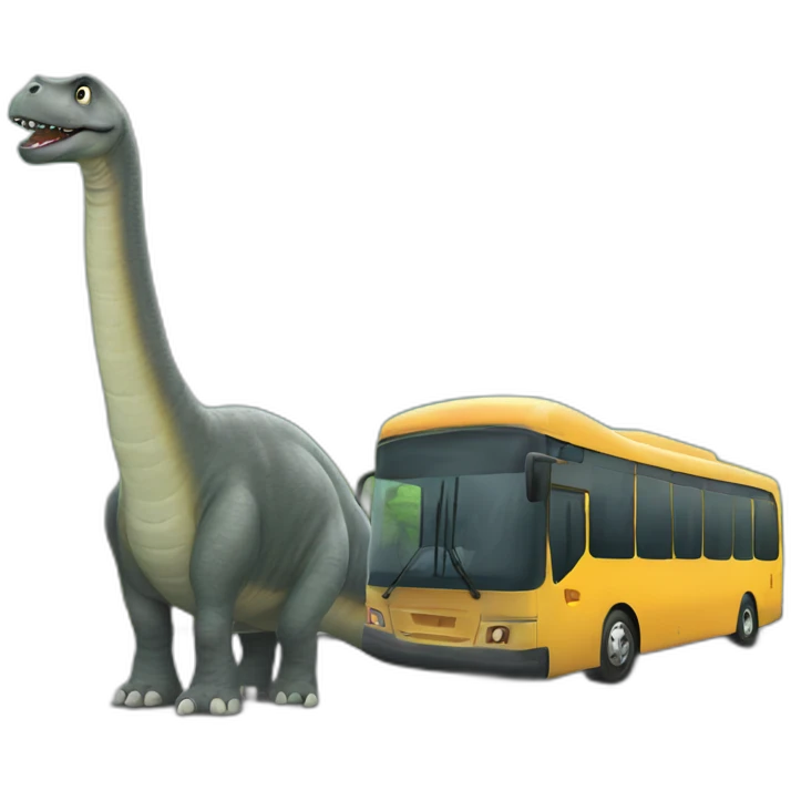 Diplodocus shapes a bus emoji