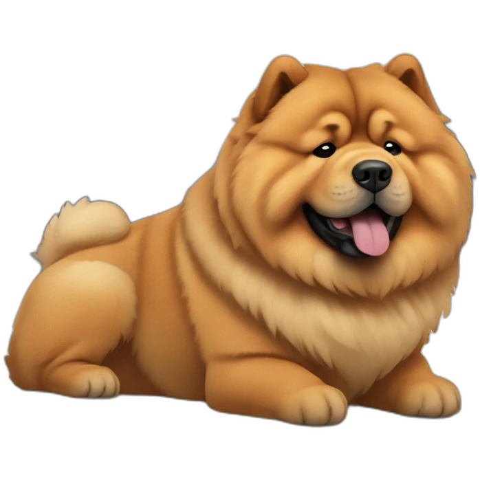 chow-chow with mountains emoji