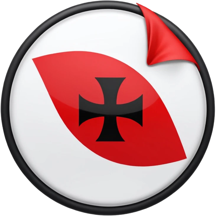 Red flag, with white disk, inside of white disk is black swastika. emoji