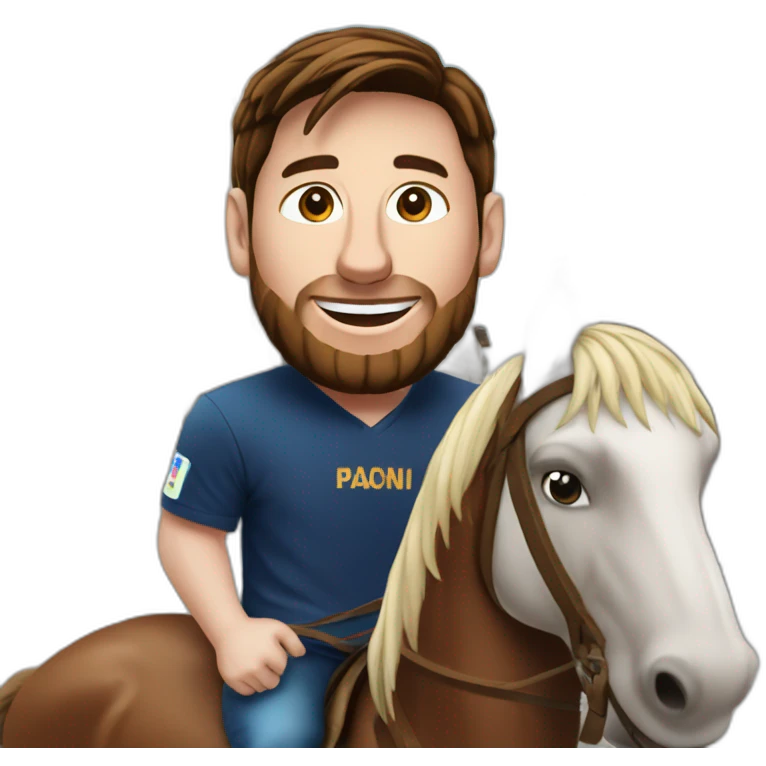Messi sur un cheval emoji