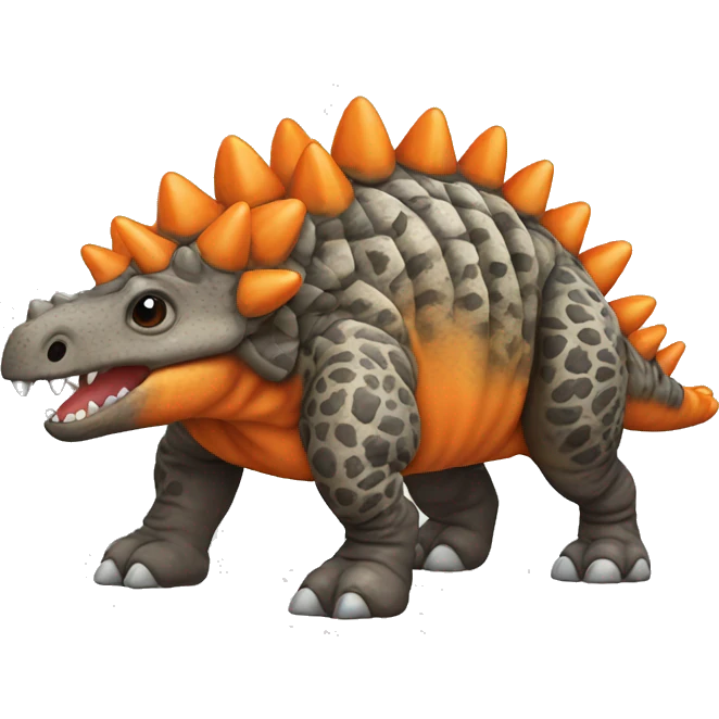 orange ankylosaurus  emoji