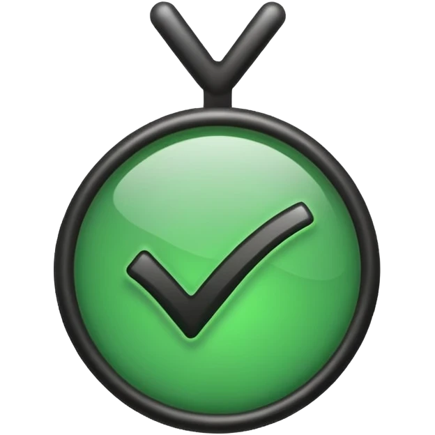 A tick sign with the background as blue emoji