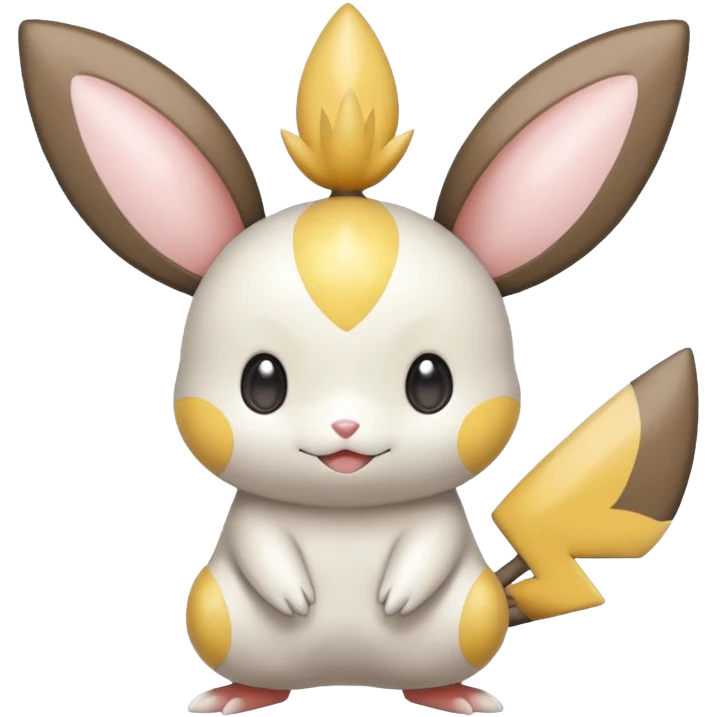 Shiny Pastel Light Pale Whitish Emolga-Victini-Pichu-Dedenne-Togedemaru-fusion emoji