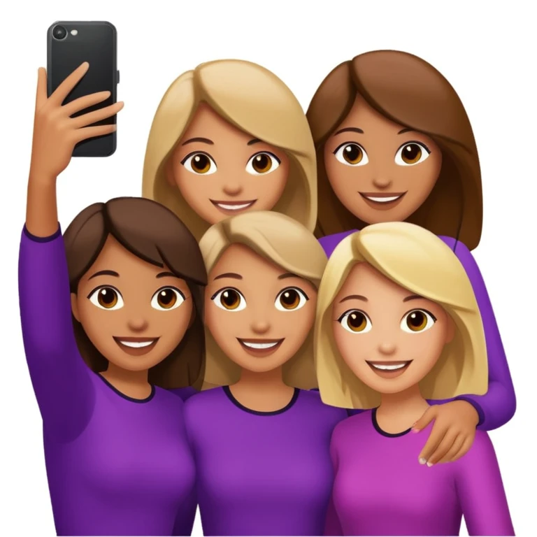 girls taking selfie in club emoji