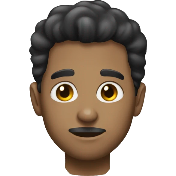 homem negro, calvo emoji