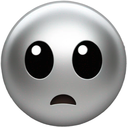 Metal cute black eyes Kirby ball driving on 4 car wheels emoji