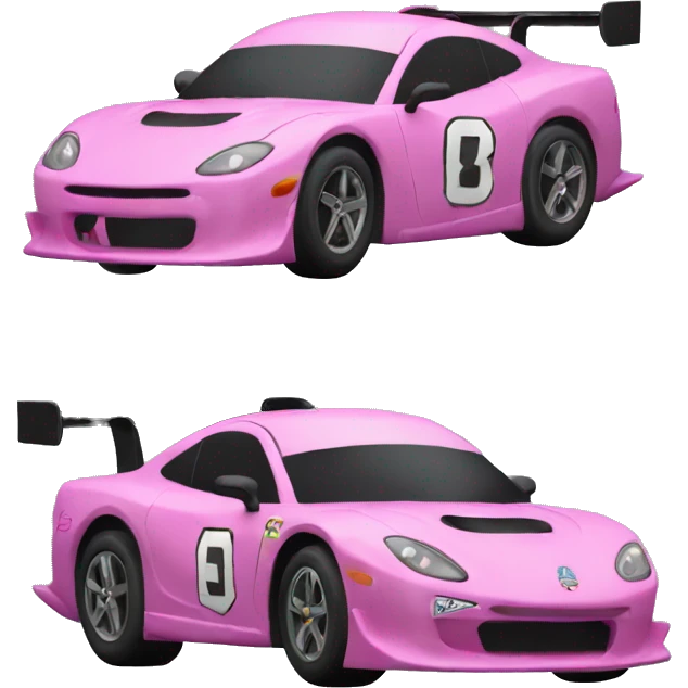 Pink race car emoji