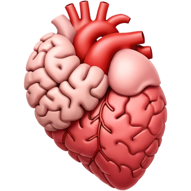 Brain and heart  emoji