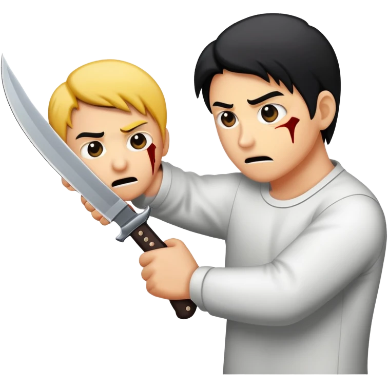 Someone stabbing someone  emoji
