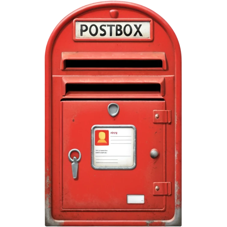 postbox with poster card emoji