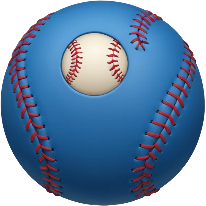 blue baseball ball emoji