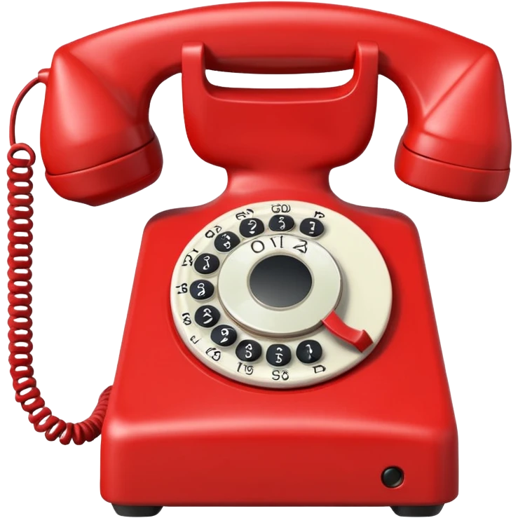 The old red home phone emoji
