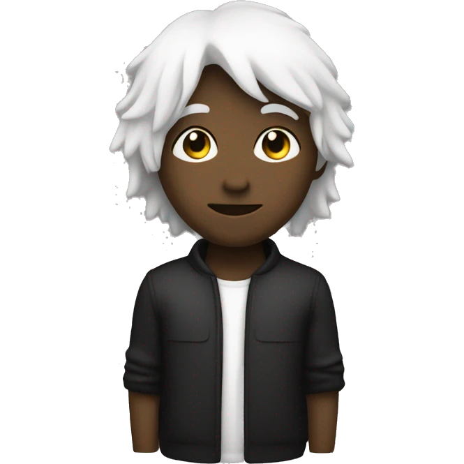 White with black rizz  emoji