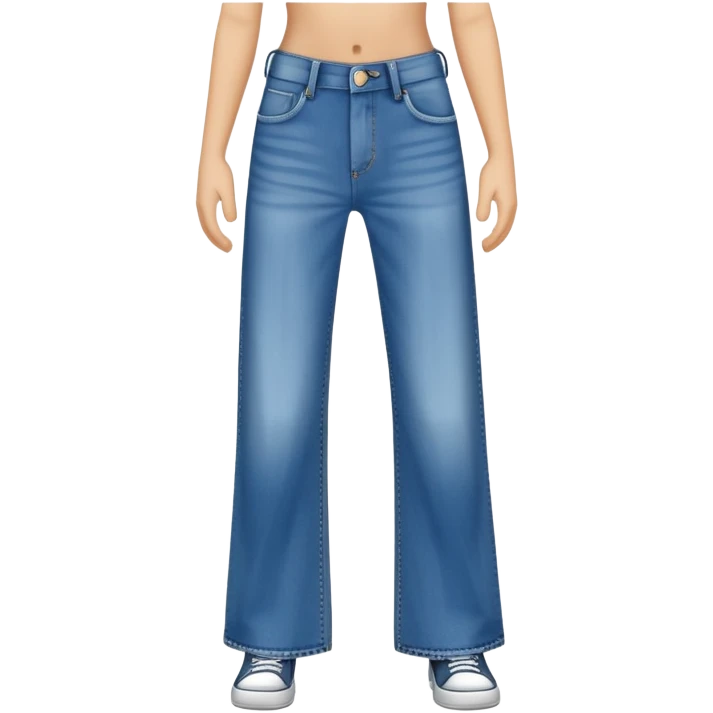 Blue wide leg jeans emoji