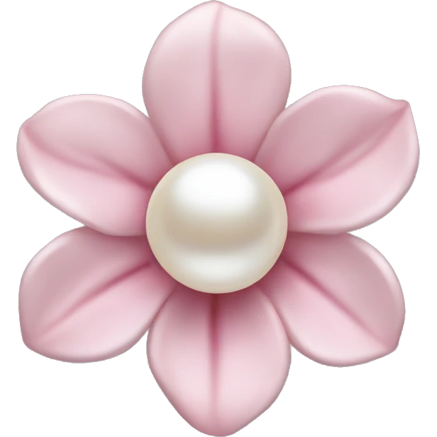 Pearl light pink flower emoji