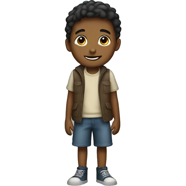 boy saying hi standing  emoji