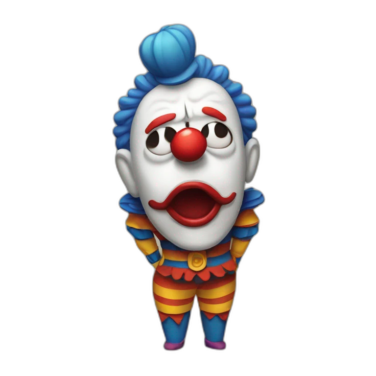 payaso con cara de culo emoji