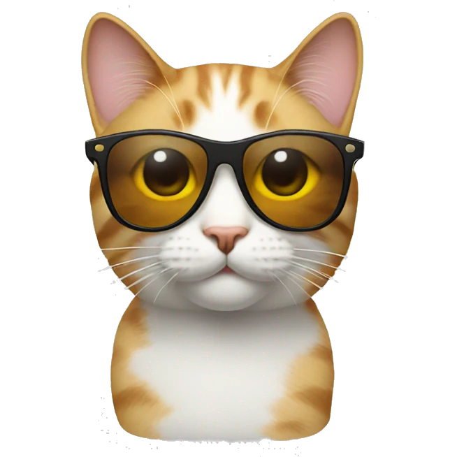 Cat with sunglasses emoji