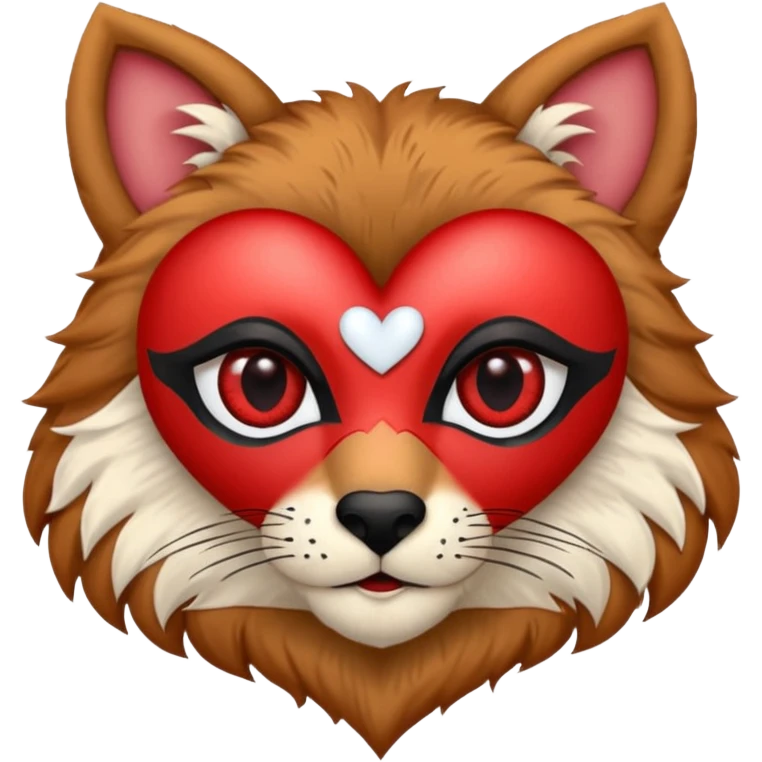 La melena del león cara de zorro ojos de corazon emoji