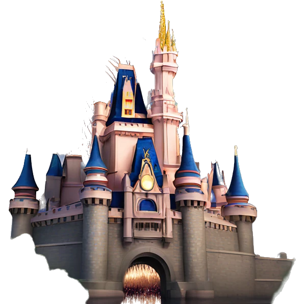 disneyworld castle with fireworks emoji