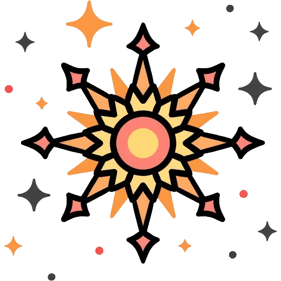 destiny symbol with stars and cosmic elements representing fate emoji