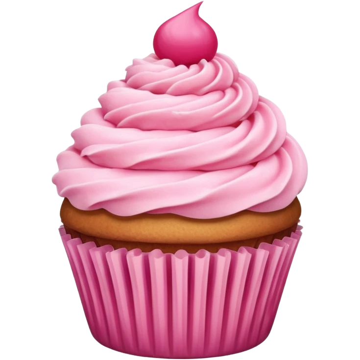 Cupcake with pink icing emoji