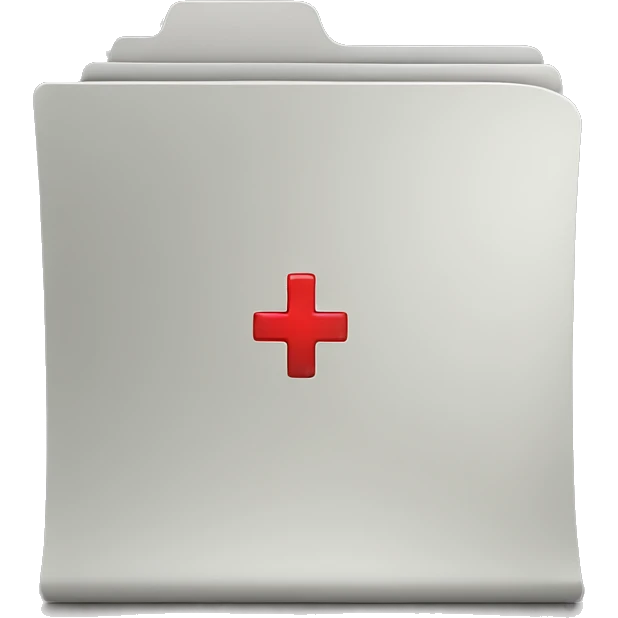 folder with red plus sign emoji