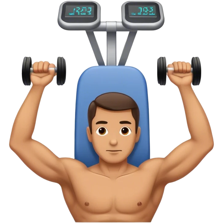 guy lying pec deck fly exercise emoji