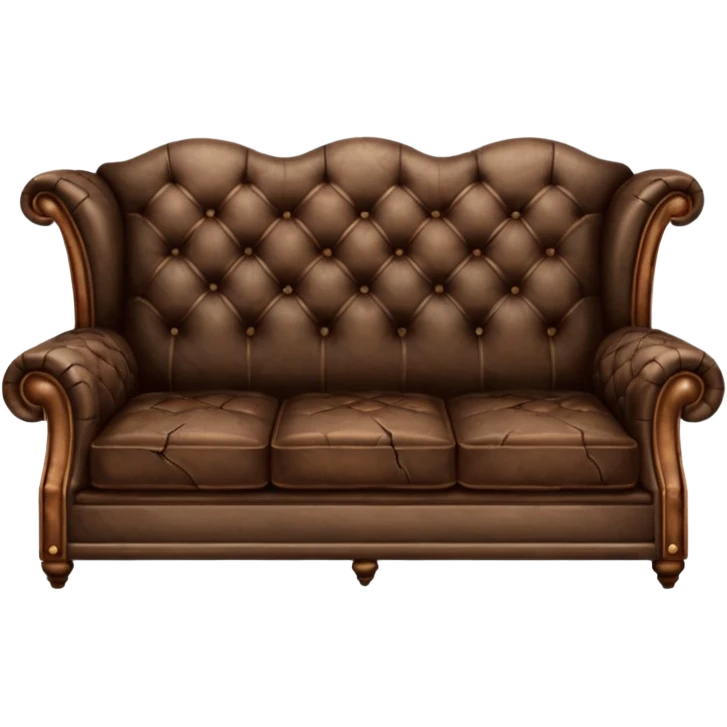 dark brown lether sofa emoji