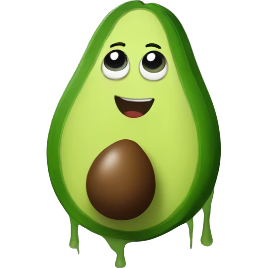 avocado with raincoat emoji