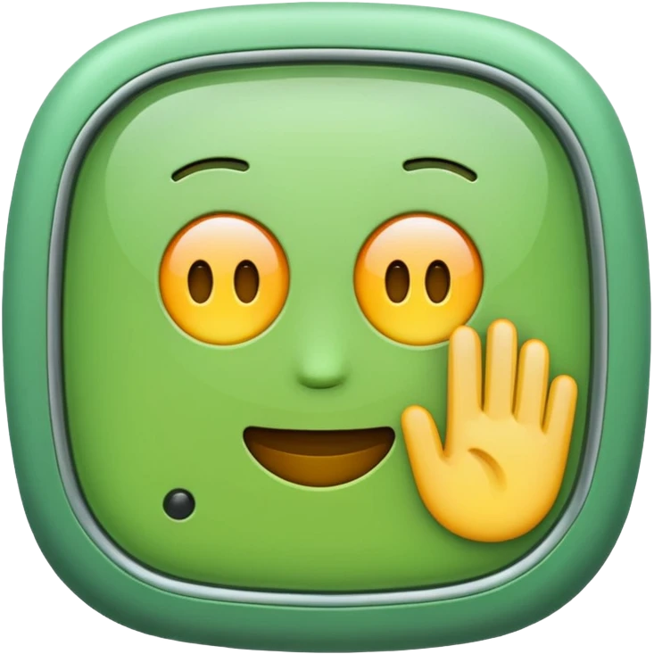 make the alarm sign in light green color emoji emoji