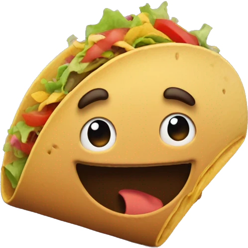 brown skined mexican laughing with a taco emoji