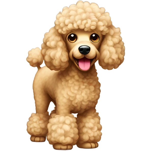 Tan poodle emoji