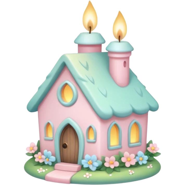 Cute kawaii gorgeous pretty pastel beautiful fairycore cottagecore detailed high quality trending aesthetic decoration candle emoji