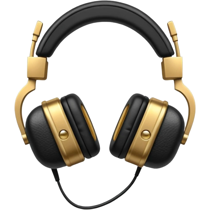 Icon of headphones with square ear pads in the Marshall style. emoji